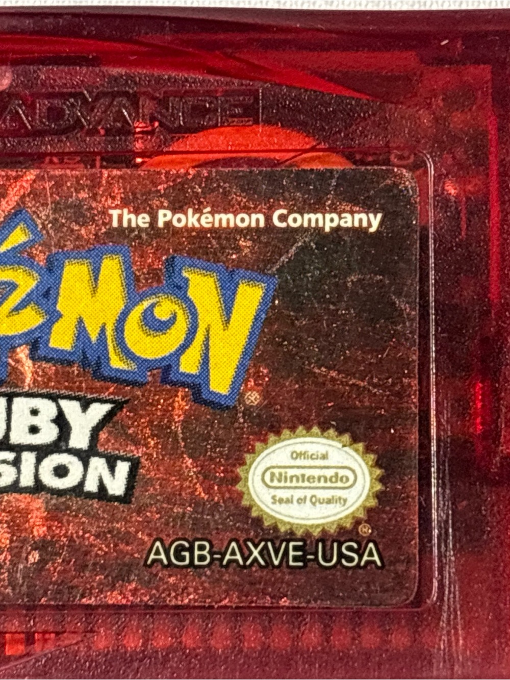 Authentic Nintendo Pokémon Ruby Version Game Cartridge - Translucent Red Tested - Picture 2 of 6
